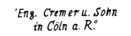 Клеймо Engelbert Cremer & Sohn
