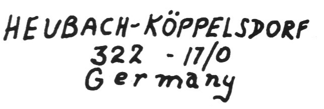 Клеймо Vereinigte Köppelsdorfer Porzellanfabriken