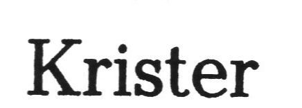 Клеймо Krister Porzellanmanufaktur