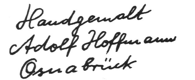 Клеймо Adolf Hoffmann