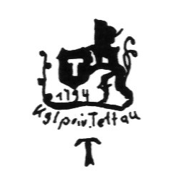 Клеймо Königl. priv. Porzellanfabrik Tettau