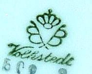 Клеймо Beyer & Bock und VEB Porzellanfabrik Rudolstadt-Volkstedt