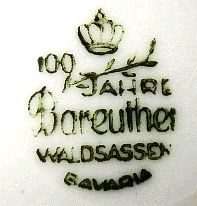 Клеймо Porzellanfabrik Waldsassen Bareuther & Co.