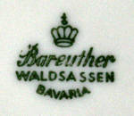 Клеймо Porzellanfabrik Waldsassen Bareuther & Co.
