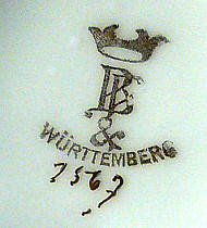 Клеймо Württembergische Porzellanmanufaktur C. H. Bauer & Pfeiffer