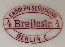 Клеймо Friedrich Adolph Schumann und Sohn