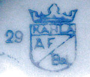 Клеймо Kahlaer Porzellanmanufaktur