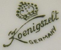 Клеймо A.-G. Porzellanfabrik Königszelt