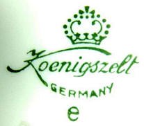 Клеймо A.-G. Porzellanfabrik Königszelt