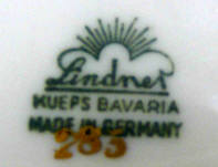 Клеймо Lindner Porzellanfabrik KG