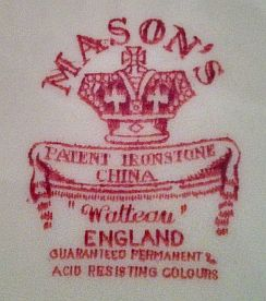 Клеймо G. M. & C. J. Mason/G. L. Ashworth & Bros