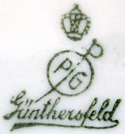 Клеймо Porzellanfabrik Günthersfeld