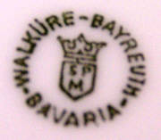 Клеймо Erste Bayreuther Porzellanfabrik "Wallküre" Siegmund Paul Meyer GmbH