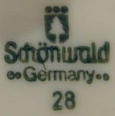 Клеймо Porzellanfabrik Schönwald, Niederlassung der Hutschenreuther AG