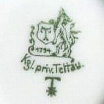 Клеймо Königl. priv. Porzellanfabrik Tettau
