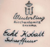 Клеймо Porzellanfabrik Gebr. Winterling (ehemals: Kirchenlamitz, Schwarzenbach, Röslau und Windischeschenbach)