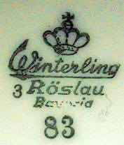 Клеймо Gebrüder Winterling Porzellanfabrik