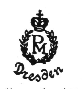 Клеймо Dresdner Porzellanmalerei Dr. Rudolf, Porzellanfabrik Moschendorf