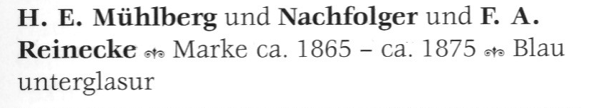 Клеймо H. E. Mühlberg und Nachfolger, F. A. Reinecke