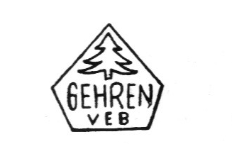 Клеймо VEB Thüringer Porzellanwerke Gehren